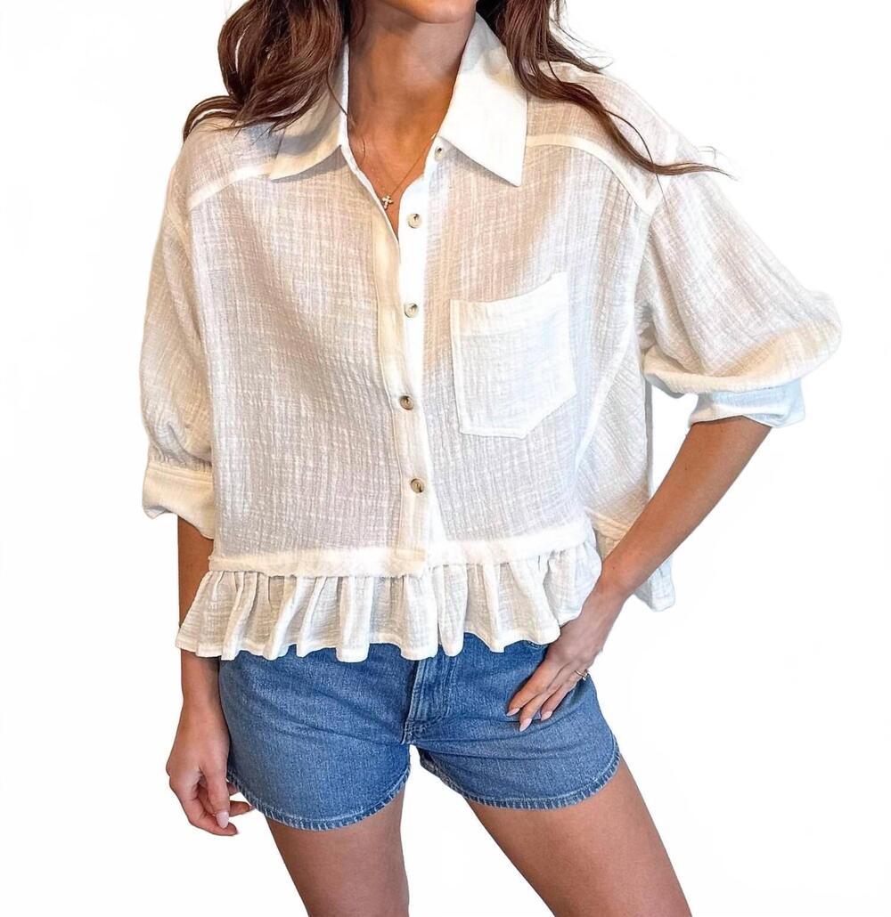 NEW OLIVACEOUS winnie top in white